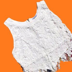 Large crochet tank top. Slightly cropped